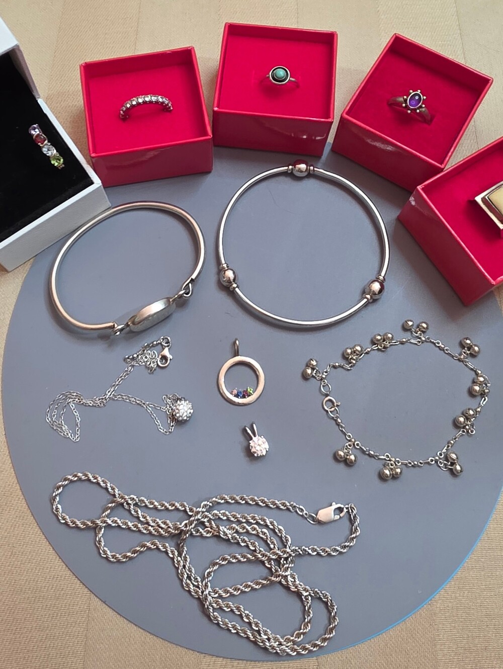 73 GRAMS STERLING SILVER 925 JEWELRY LOT | ROPE CHAIN IS 26 IN